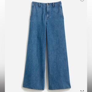 Madewell Wide Sweep Trouser Medium Blue Wide-Leg Jeans